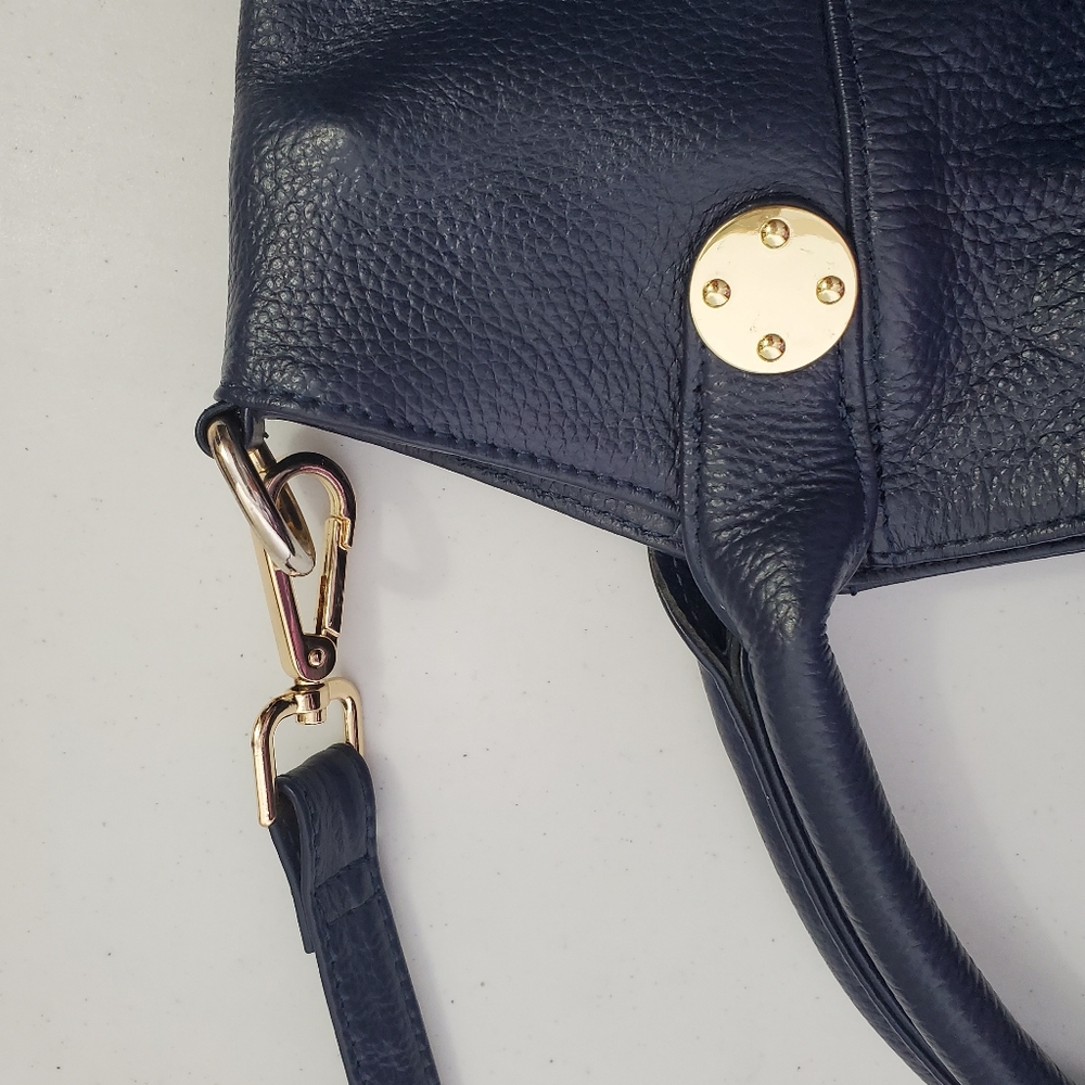 Onna Ehrlich Navy Leather Stacy Purse - Picture 6 of 9
